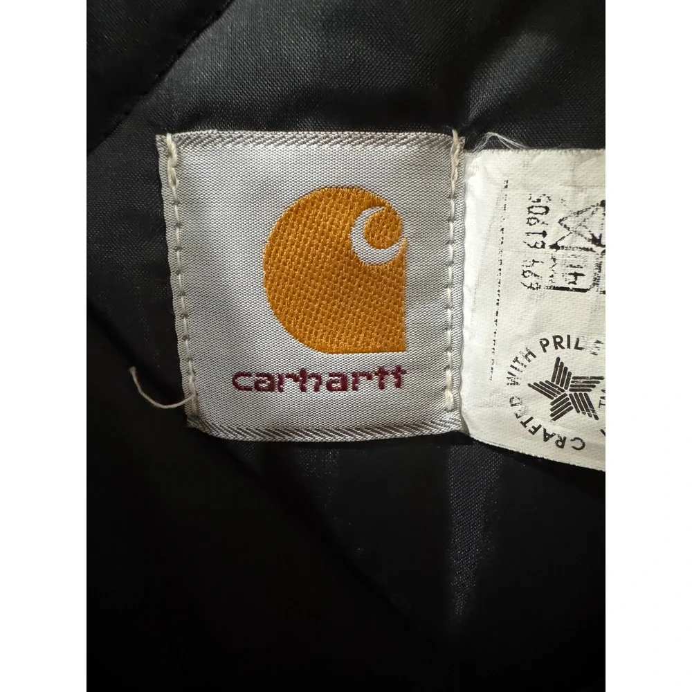 Vintage Carhartt Arctic Quilt Lined Duck Parka Brown Faux Fur Hood Mens XXL NOS